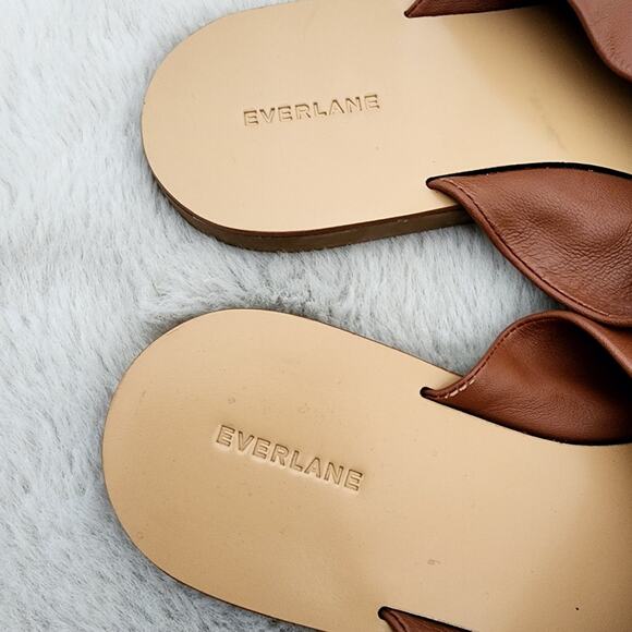 NWT Everlane Day Crossover Leather Sandal Sienna Brown Tan Flats Women's 7 - Picture 5 of 10
